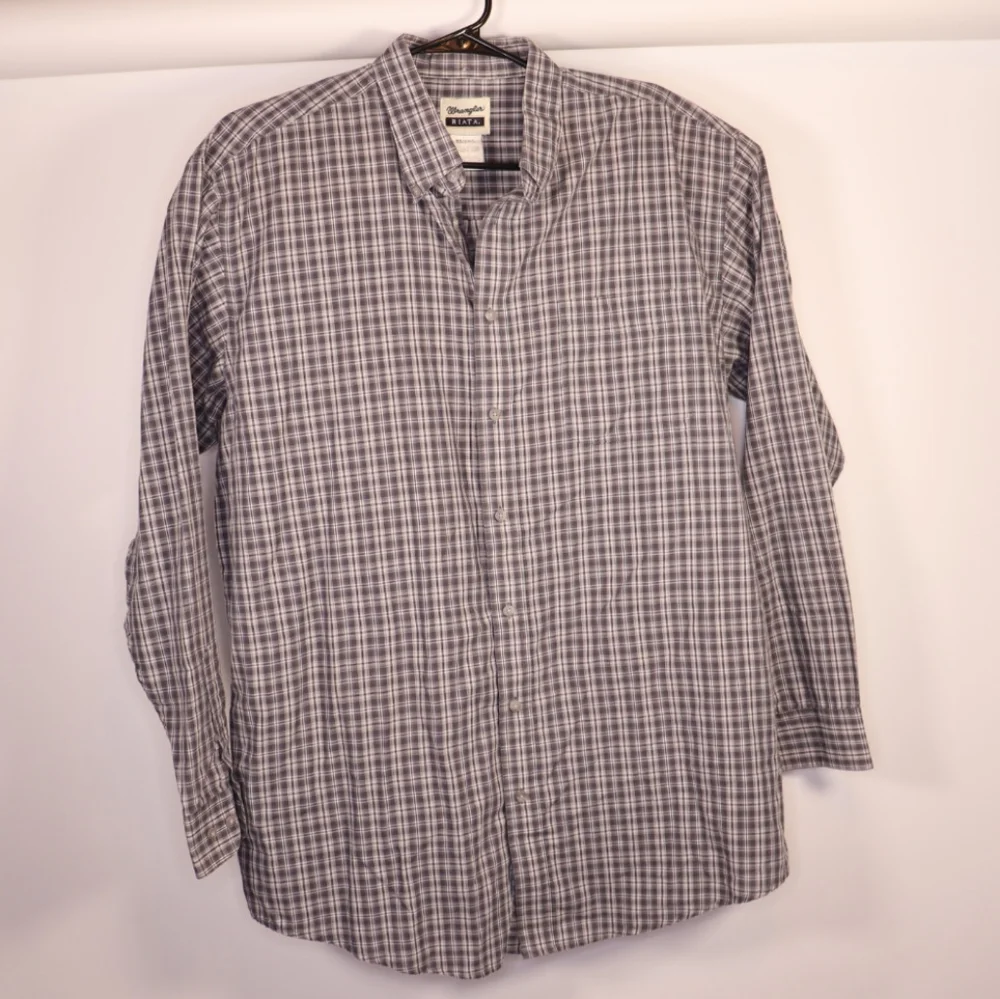 Vintage Wrangler Riata Button Up Shirt Mens Size 2XL Farm Worm Labor